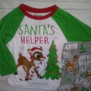 Rudolph Pajamas Size 4